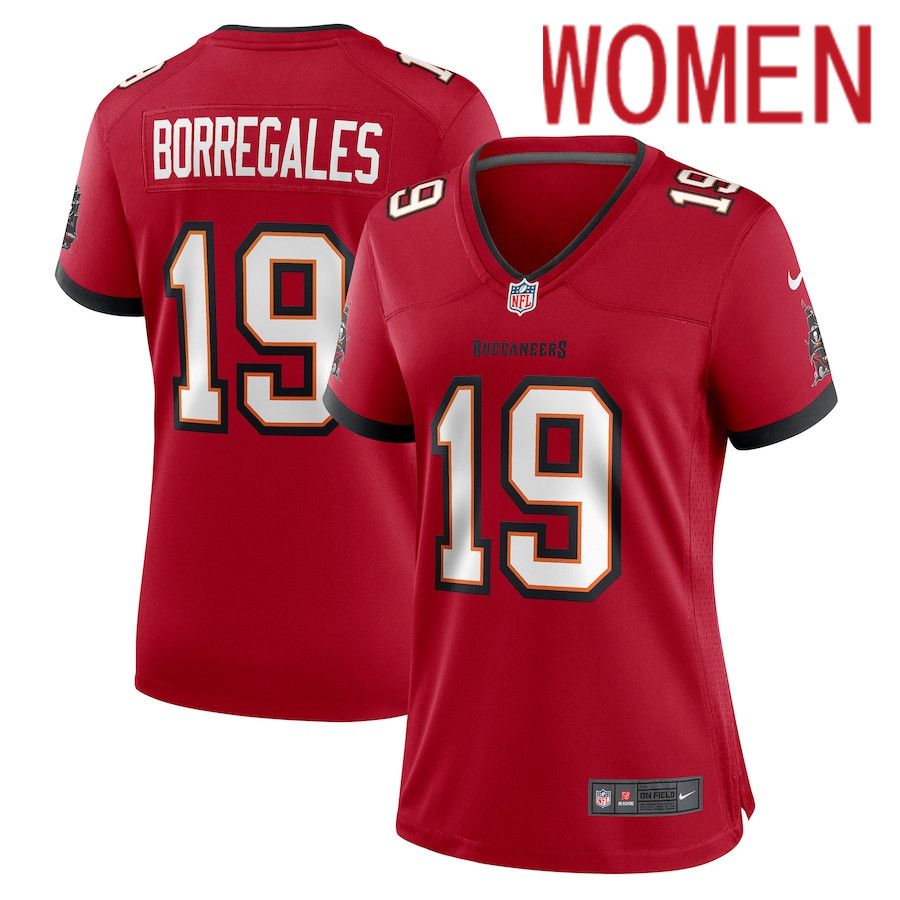 Women Tampa Bay Buccaneers #19 Jose Borregales Nike Red Game NFL Jersey